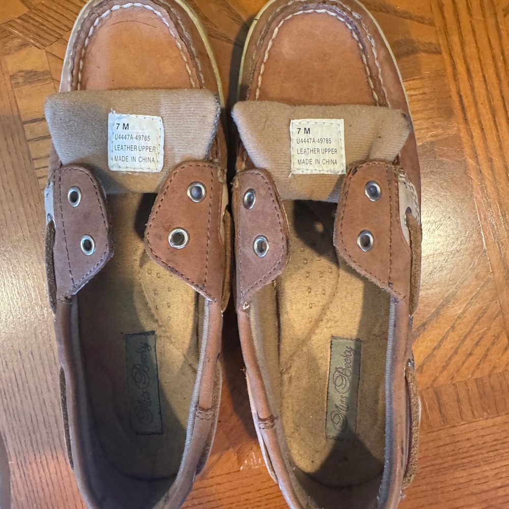 Women’s Brown Leather Boat Shoes - Miss Becky